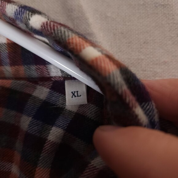 Stenstroms Flannel Button Shirt Mens XL Long Sleeve Plaid Fitted Body Soft - Picture 8 of 12